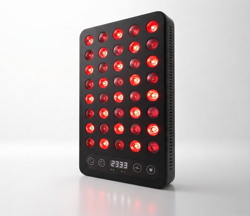 Panel de terapia de luz roja e infrarroja Mi Luz Roja para bienestar y recuperación.